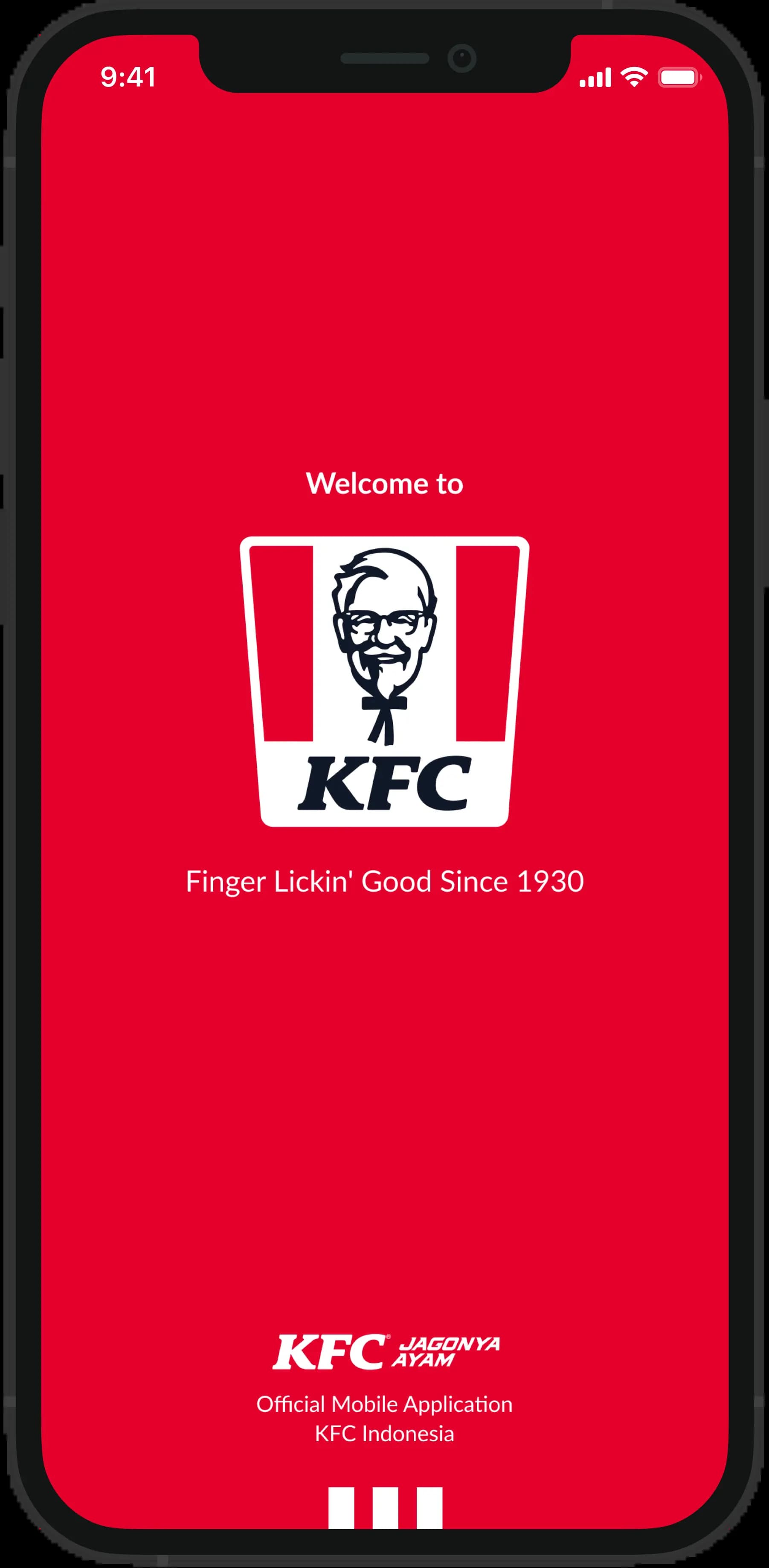 Illustration of a KFC product on a phone